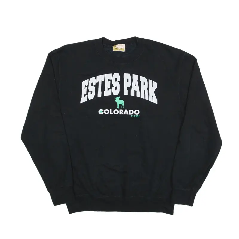 Estes Park Colorado Sweatshirt Black Mens M
