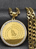 Hip Hop Men's Necklace, Stainless Steel Religious Male Necklaces, Fashion Jewelry Accessories for Men As Gift