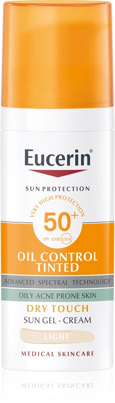 Eucerin Sun Oil Control Tinted Sun Gel Cream SPF 50+ Light - 50ml