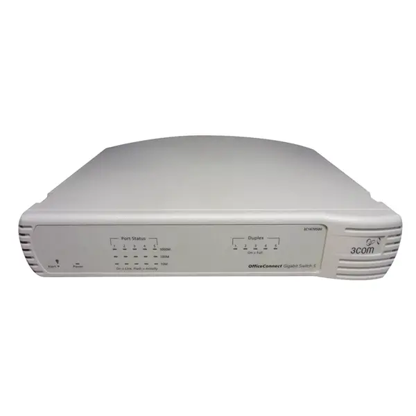 3Com 3C1670500-UK | OfficeConnect 5-Port Gigabit Ethernet Switch 5 x 10/100/1000Base-T LAN Ethernet Switch