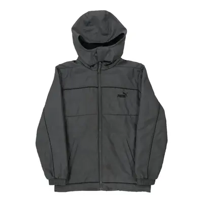 Age 12 Puma Jacket - Medium Grey Polyester