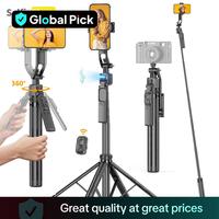 Face Tracking Selfie Stick Tripod, USB Rechargeable 4-foot Selfie Stick with Remote Control, Portable Selfie Accessories for ...