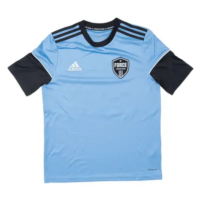ADIDAS Force Soccer Club Jersey Blue Short Sleeve Boys 13-14Y