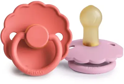 FRIGG Daisy Size 1: 0-6 months pacifier Blush/Cotton candy 2 pieces