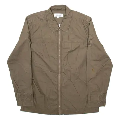 CALVIN KLEIN Mens Jacket Brown M