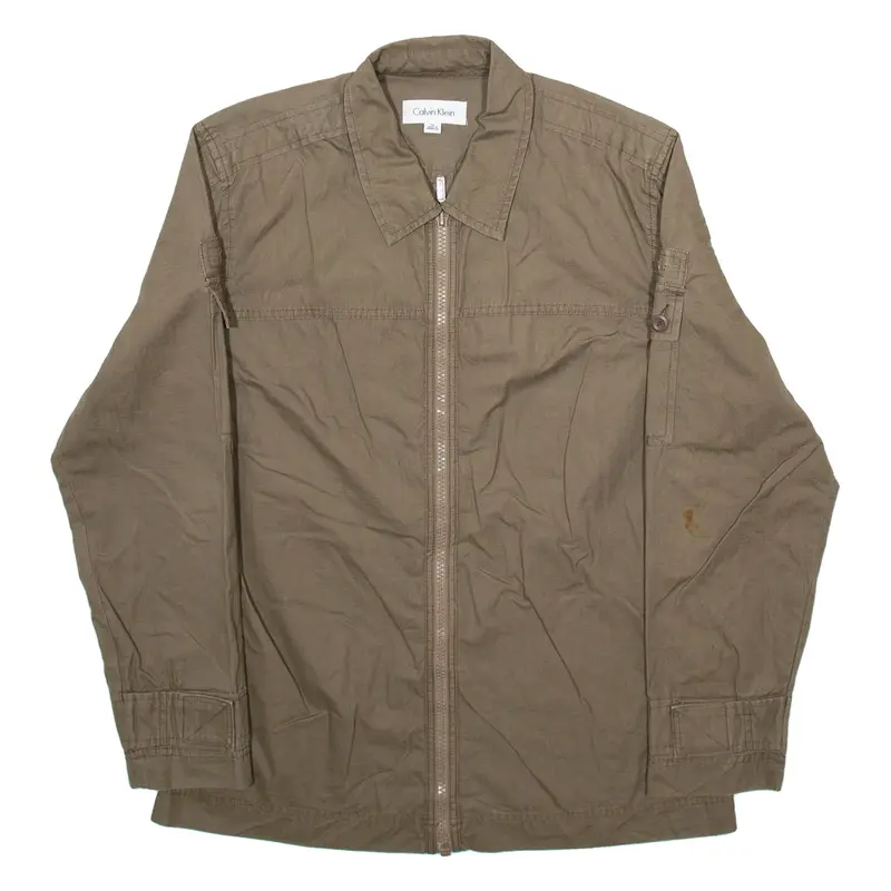 CALVIN KLEIN Mens Jacket Brown M