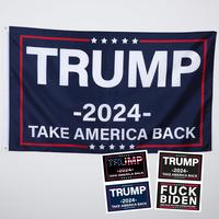 Trump 2024 Flag 3x5 FT with 4 Stickers, Take   Donald Trump  Flag for Outdoor Printed  Flags