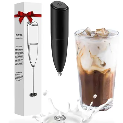 Electric Hand Mixer Milk Frother for Coffee - Handheld Foam Maker for Lattes, Cappuccino, Frappe, Matcha, and Hot Chocolate E...