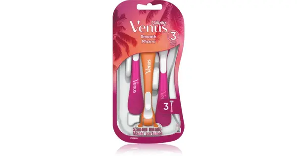 Gillette Venus Smooth Miami Disposable Razors for Women 3 Piece