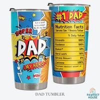 Super Dad Tumbler - 20oz Insulated Stainless Steel Tumbler - Ideal for Father's Day, Birthday, Aniversary, Holidays - Gifts f...