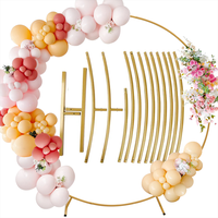 7.2FT Large Size Metal Round Balloon Arch kit Decoration, Wedding Birthday Party Gold Metal Circle Decoration, Graduation Dec...