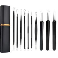 Professional Skincare Blackhead & Pimple Remover Kit, 10pcs/set Blackhead Extractor Kit for Women & Men, Pore Tweezer Removal...