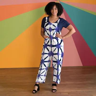 Women's Handmade Overall Jumpsuit - Purple - L/XL