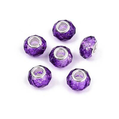 Baking Paint Transparent Glass European Beads