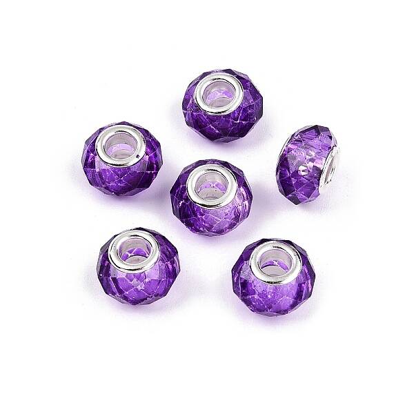 Baking Paint Transparent Glass European Beads