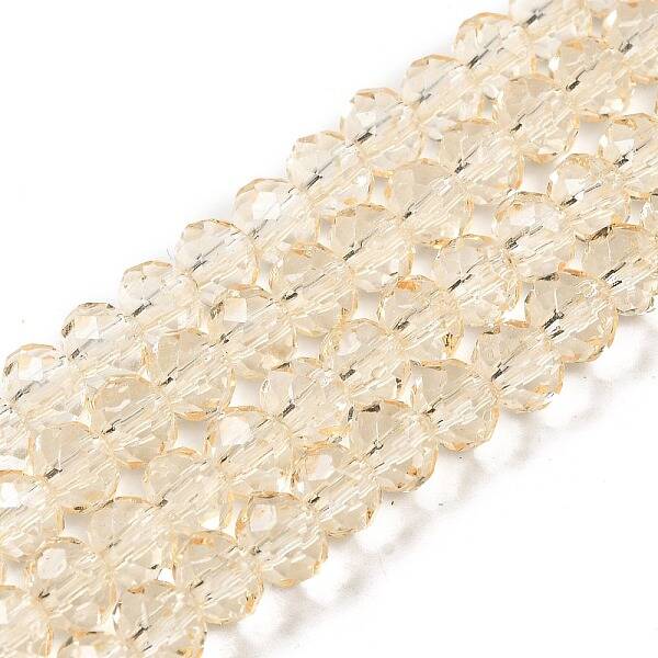 Transparent Baking Paint Glass Beads Strands