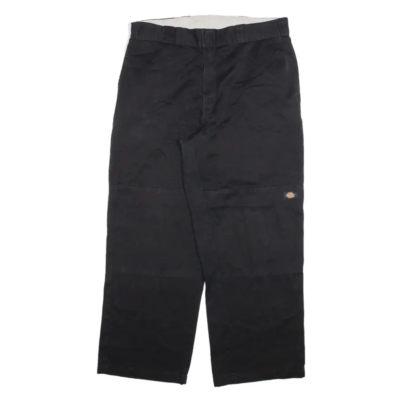 DICKIES Mens Trousers Black Relaxed Straight W34 L28