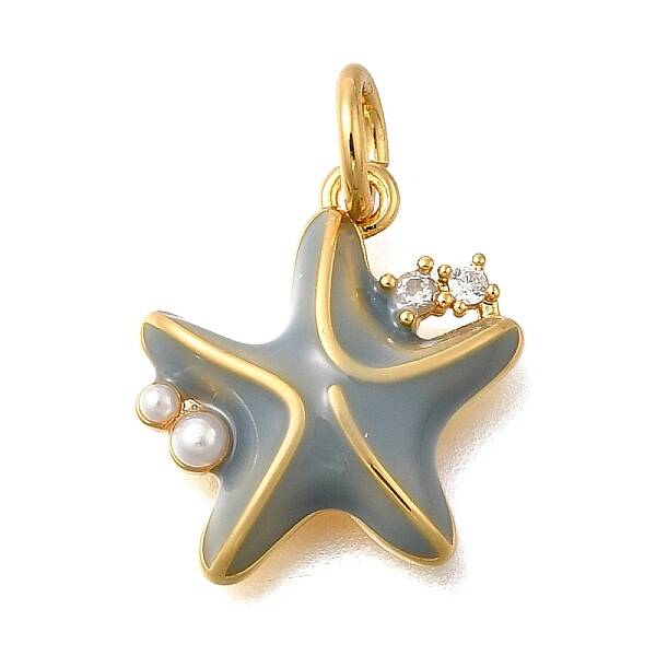 Brass Micro Pave Cubic Zirconia Pendants