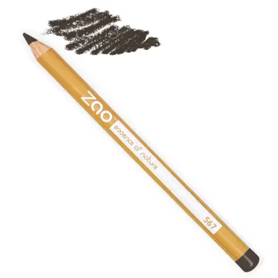 Zao Make Up Multipurpose Pencils for Eyes, Eyebrows and Lips, 567 Ebony Brown (1.14 G)