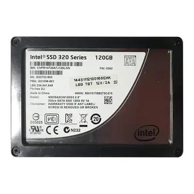 Intel SSDSA2CW120G310 | 320 120GB Multi-Level Cell SATA 3Gb/s 2.5-Inch Solid State Drive