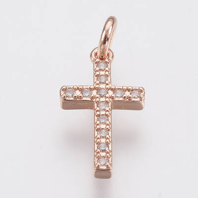 Brass Micro Pave Cubic Zirconia Pendants