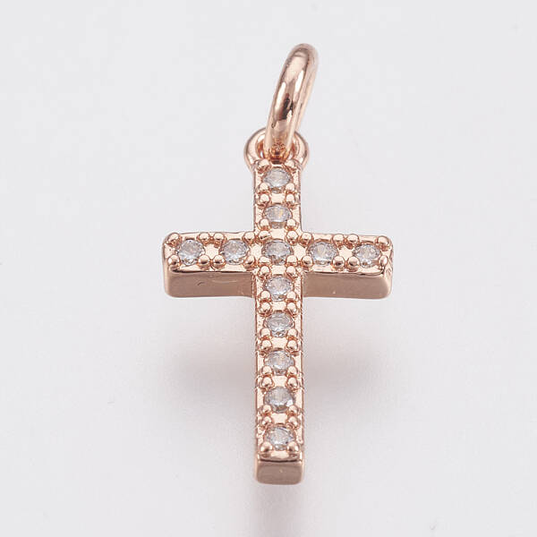 Brass Micro Pave Cubic Zirconia Pendants
