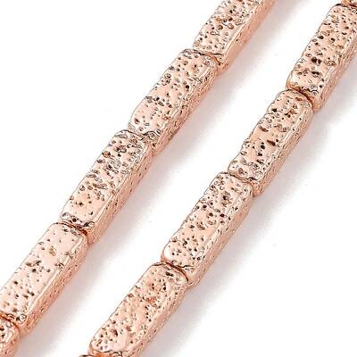 Electroplated Natural Lava Rock Beads Strands