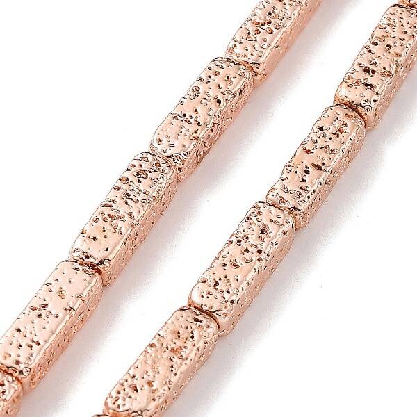 Electroplated Natural Lava Rock Beads Strands