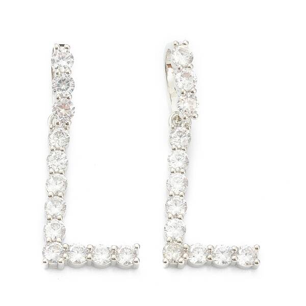 Brass Micro Pave Clear Cubic Zirconia Pendants