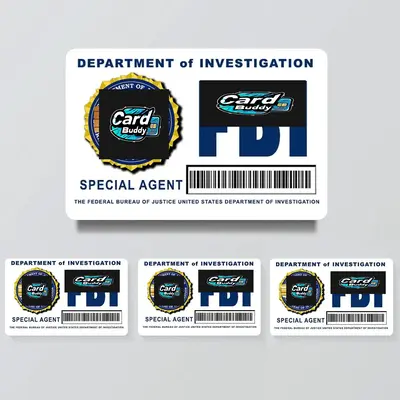 Special Agent ID Card Sticker β Realistic Badge Design for Credit Card Decoration, Cosplay, or Collectors