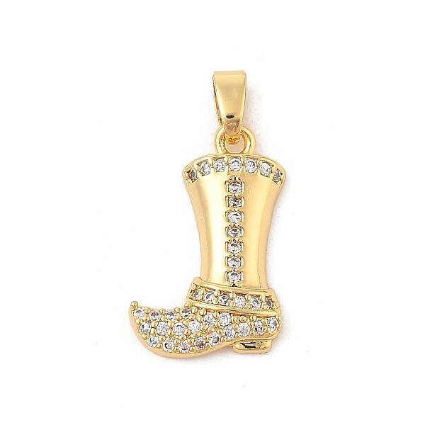 Brass Micro Pave Cubic Zirconia Pendants