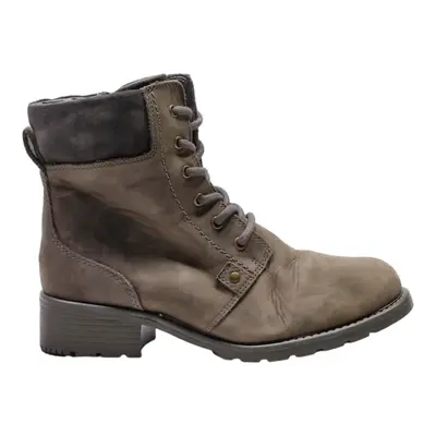 CLARKS Ankle Boots Grey Leather Womens UK 5.5