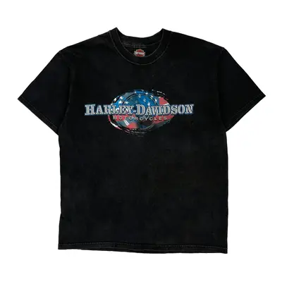 Killer Creek Harley Davidson Graphic T-Shirt - Large Black Cotton