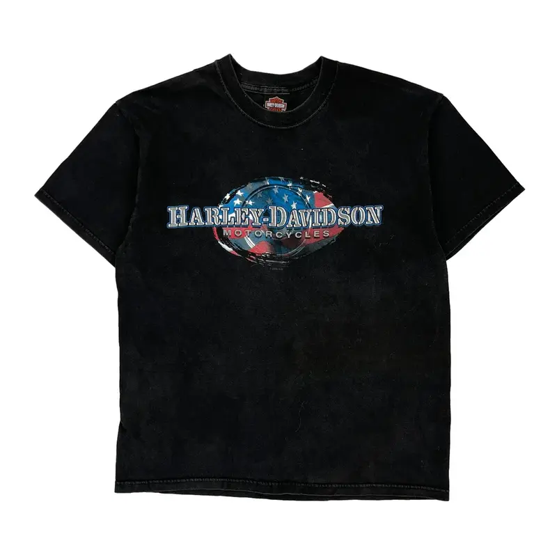 Killer Creek Harley Davidson Graphic T-Shirt - Large Black Cotton