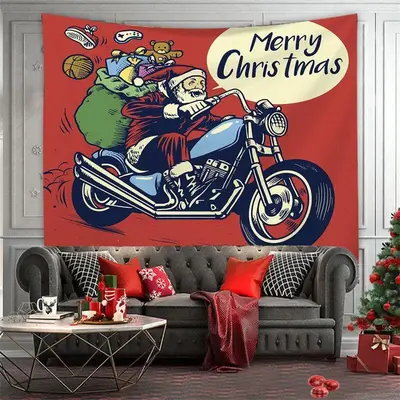 Merry Christmas Theme Animal Room Decoration Wall Tapestry - Aperturee