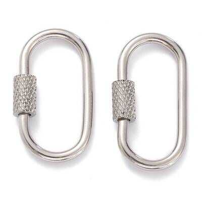 Non-Tarnish 304 Stainless Steel Screw Carabiner Lock Charms