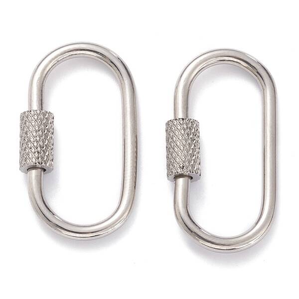 Non-Tarnish 304 Stainless Steel Screw Carabiner Lock Charms