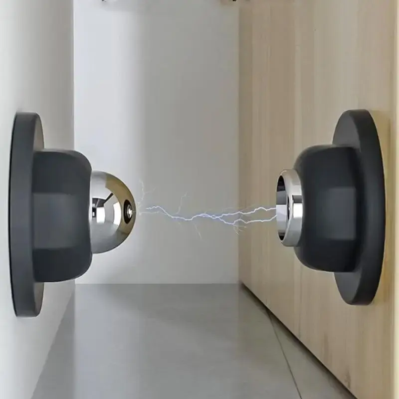 Magnetic Self-adhesive Anti-collision Door Stopper, Windproof Free-punch Door Suction Holder, Door Hardware