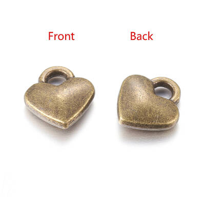 Tibetan Style Alloy Heart Charms