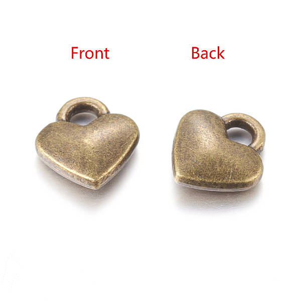 Tibetan Style Alloy Heart Charms
