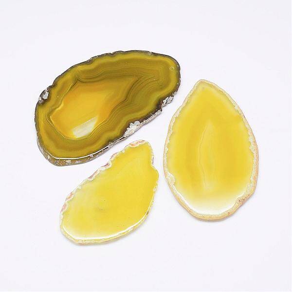 Natural Agate Slices Big Pendants