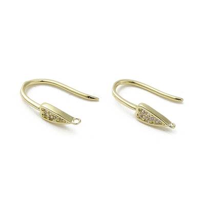 Brass Micro Pave Cubic Zirconia Earring Hooks