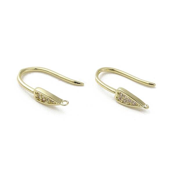 Brass Micro Pave Cubic Zirconia Earring Hooks
