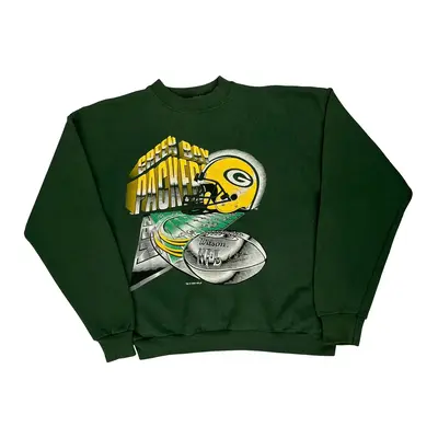 Green Bay Packers Made In Usa Logo 7 Nfl Sweatshirt - Large Green Cotton Blend