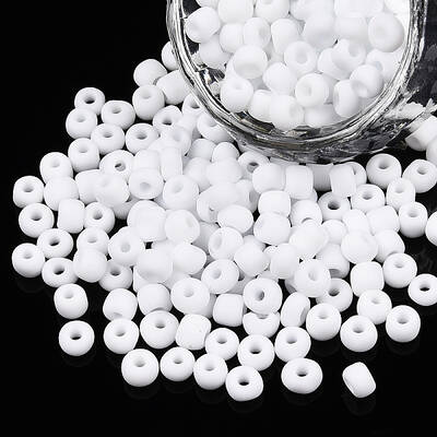 Frosted Opaque Glass Seed Beads