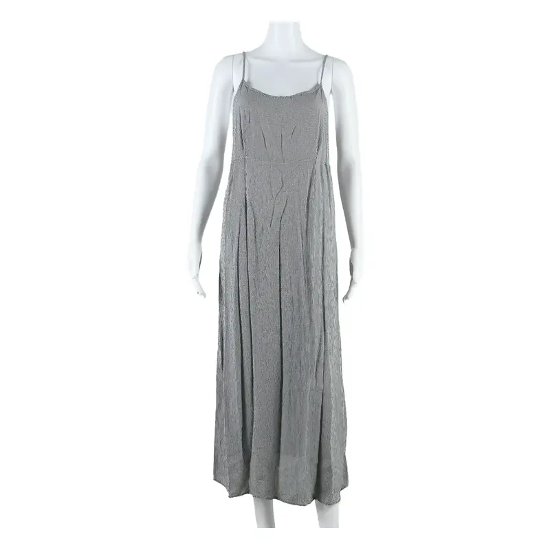 MOTHERHOOD Womens Day Dress Black Gingham Sleeveless Long M