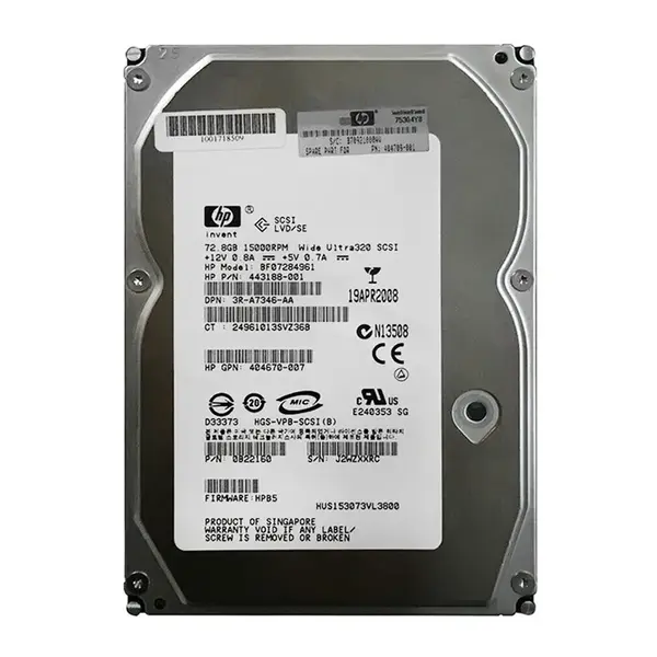 3R-A7346-AA HP 72.8GB Ultra-320 SCSI 15000 3.5-inch Hard Drive
