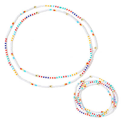 Elegant Multi-layered Bracelet with High-quality Rice Beads for Women's Gift