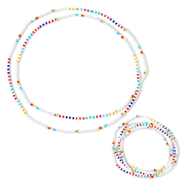 Elegant Multi-layered Bracelet with High-quality Rice Beads for Women's Gift
