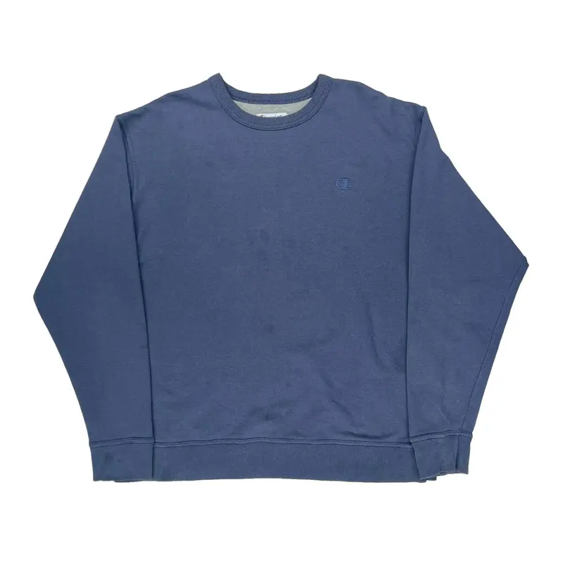 Champion Sweatshirt - XL Blue Cotton Blend